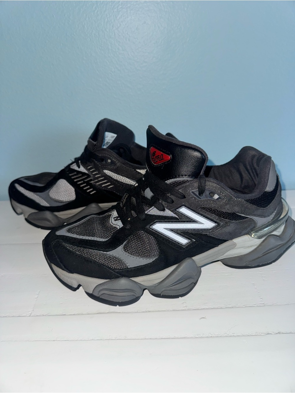 New Balance 9060 Black Castlerock Chunky Sneakers Mens 7 / Womens 8.5